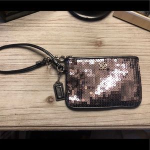 Coach Sequin Wristlet